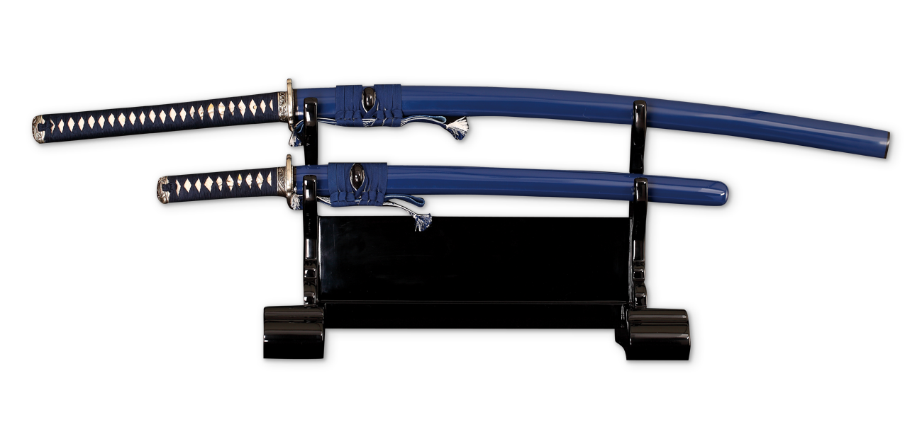 Black Lacquered Double Sword Stand