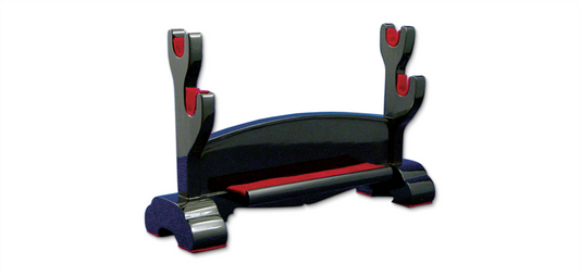 Double Sword Stand - Black Lacquer