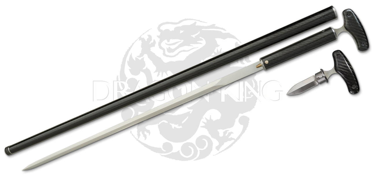 OSC-i Carbon Fiber Cane Sword w/ Push Dagger