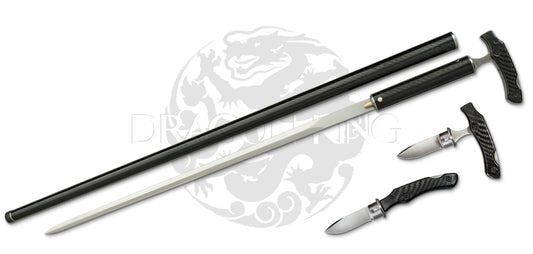 OSC-ii Carbon Fiber Cane Sword w/ Lockback Knife