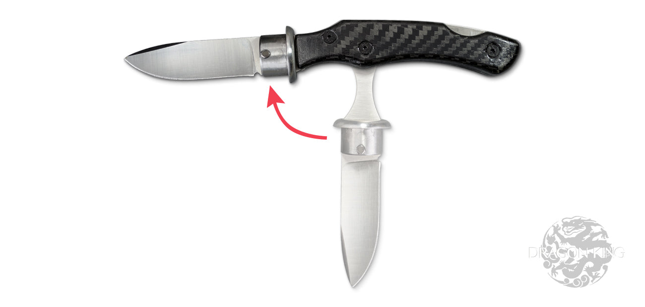 OSC-ii Carbon Fiber Cane Sword w/ Lockback Knife