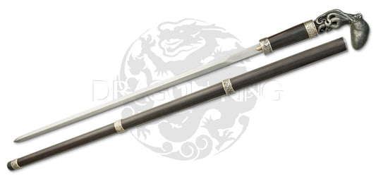 Damascus Octopus Cane Sword - Wood Shaft