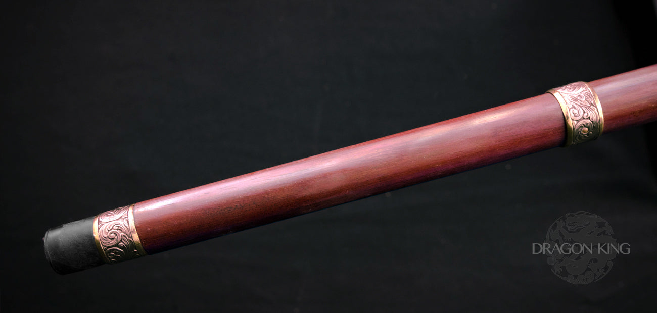Damascus Octopus Cane Sword - Wood Shaft