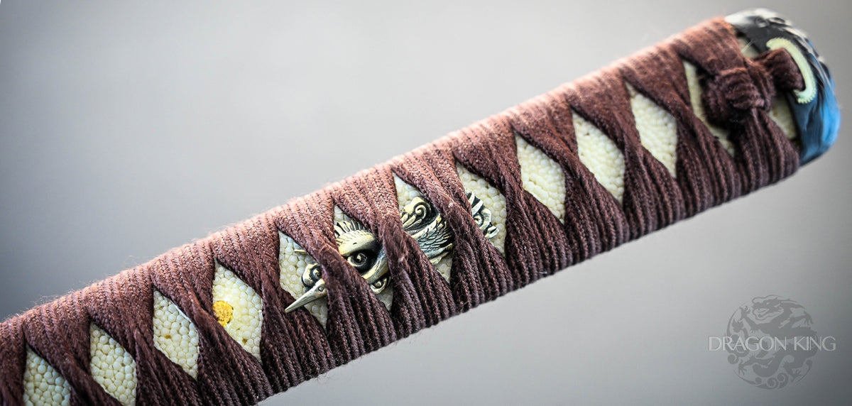 Pine Crane Katana - Brown Ito