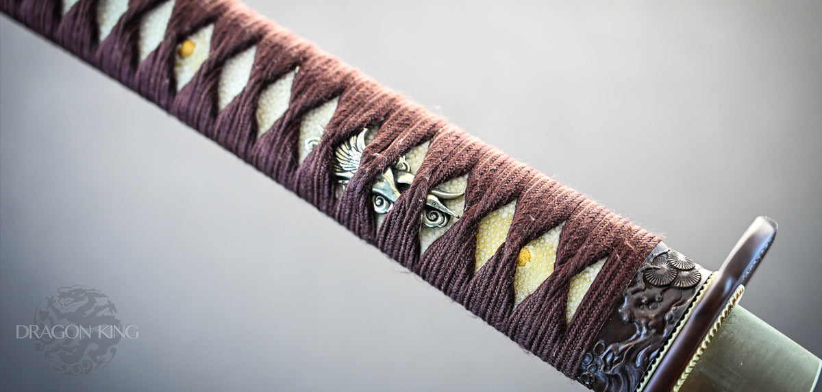 Pine Crane Katana - Brown Ito