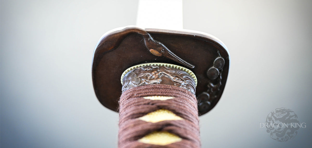 Pine Crane Katana - Brown Ito